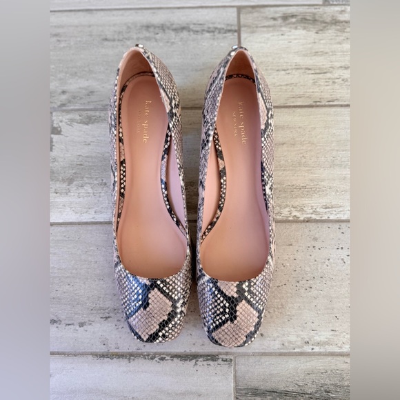 Kate Spade Snake Print Block Heels - Picture 3 of 15